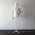 Fashion Female Mannequin With Wooden Arms DL278 Upper Body Fabric Display Dummy For Sale